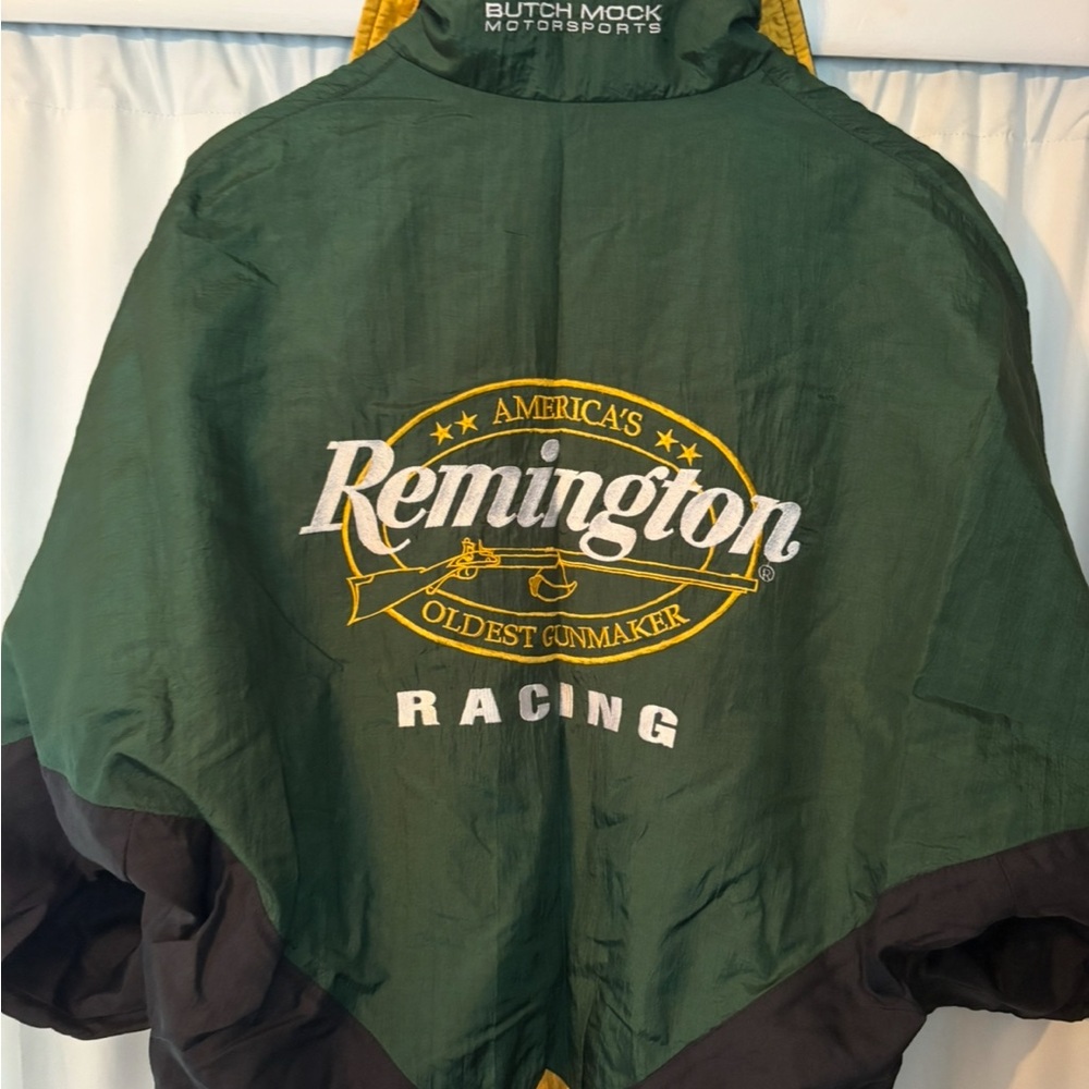 Vintage Remington Green and Black Windbreaker Racing Jacket - Picture 2 of 4